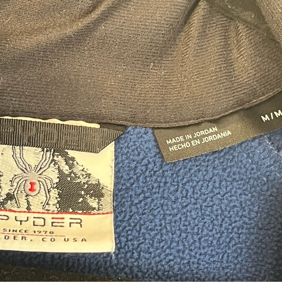 Spyder Men's Half-Zip Outbound Sweatshirt in Blue Size M - Picture 4 of 6